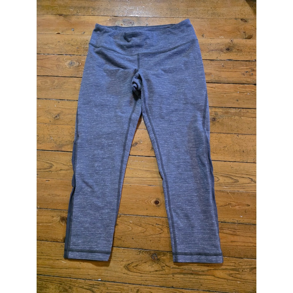 Zella Live In Blue Space‎ Dye Mesh Panel Cropped Leggings Womens Small Yoga Gym